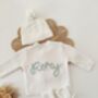 Personalised White Name Cardigan,Baby Gift, thumbnail 5 of 8
