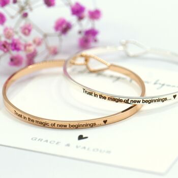 Trust In The Magic Of New Beginnings Bangle, 4 of 11