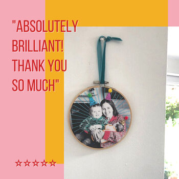 Personalised Photo Embroidered Decoration, 6 of 12