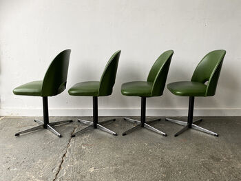 Set Of Four Mid Century 1960s Swivel Chairs, 12 of 12