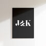 Personalised Initials Typography Print, thumbnail 7 of 8