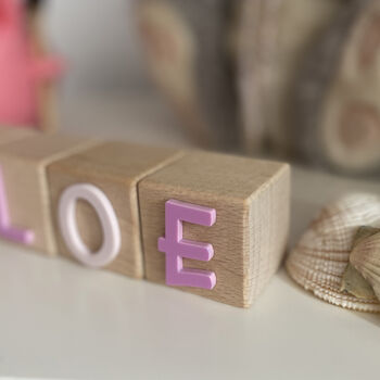 Personalised Baby Name Blocks Nursery Decoration, 6 of 9