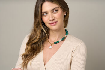 Clara Chunky Gold Fill Chain And Azurite Necklace, 3 of 4