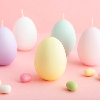 Pastel Egg Candles In An Egg Box, 12 of 12