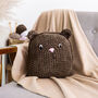 Teddy Bear Cushion Easy Crochet Kit, thumbnail 1 of 10