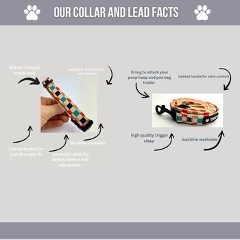 Patchwork/Plaid Dog Collar And Lead Set, 2 of 3