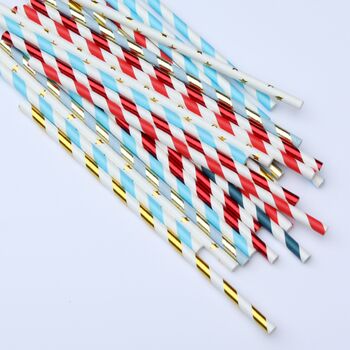 Union Jack Coloured Paper Straws, 7 of 7