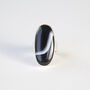 Black Banded Agate And Sterling Silver Gemstone Ring, thumbnail 8 of 12
