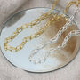 18ct Gold Plated Or Sterling Silver Link Necklace, thumbnail 2 of 3