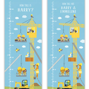 Personalised Construction Height Chart, 4 of 7