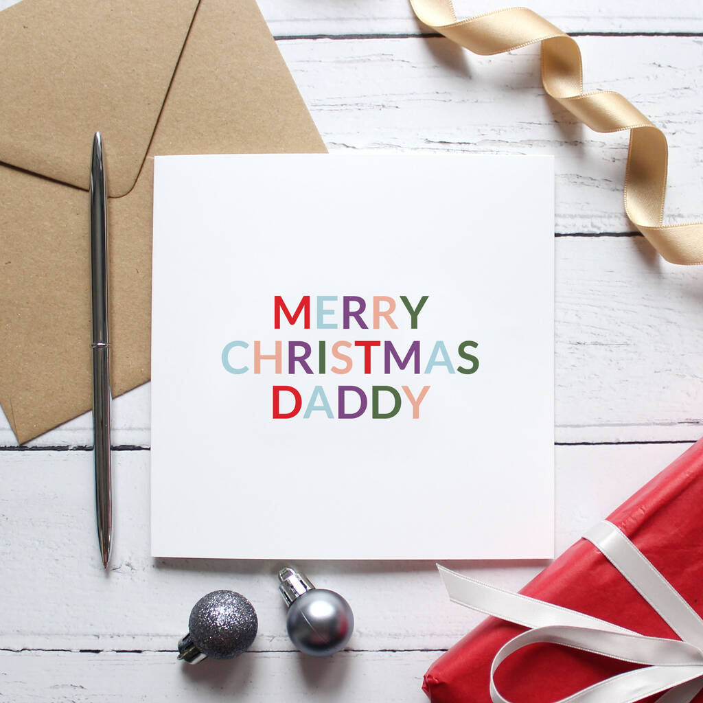 Merry Christmas Dad Daddy Christmas Card By Purple Tree Designs