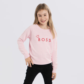 'Boss' Embroidered Children's Sweatshirt, 5 of 12