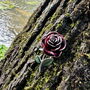 Red Rose Flower Brooch, thumbnail 1 of 5
