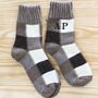 Mens Wool Beanie Hat Personalised Bed Socks Gift Set, thumbnail 3 of 8