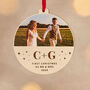 Personalised Wooden Photo Christmas Bauble Couples, thumbnail 1 of 3