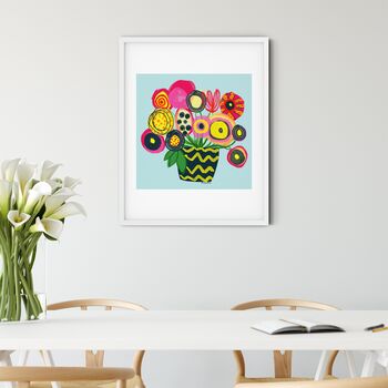 Joyful Flowers In Vase Print, 3 of 4