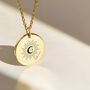 Celestial Name Necklace Sun, Moon And Stars, thumbnail 1 of 8