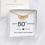 50th Birthday Necklace – Five Rings For Five Decades Gift, thumbnail 1 of 5