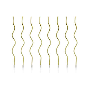 Thin Gold Curly Birthday Candles, 2 of 2