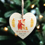 Baby's First Christmas Bear Family Heart Decoration, thumbnail 2 of 3