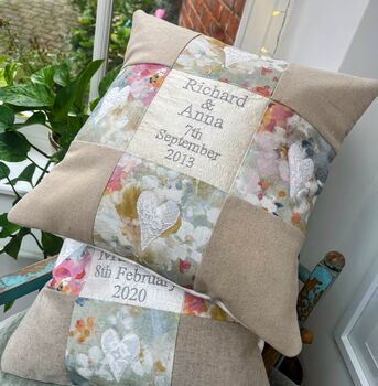 Natural Linen Commemorative Cushion, 3 of 12