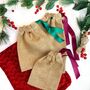 Hessian Jute Or Tartan Christmas Gift Bag Set, thumbnail 2 of 6