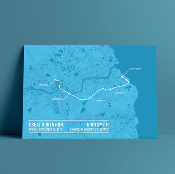 Personalised Great North Run Map Poster, 2 of 12