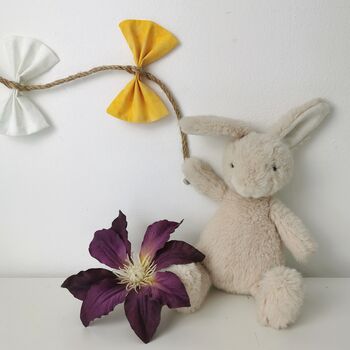 Bright Yellow Sunshine Kite Wall Decoration, Nursery Hanging, Yellow And White, 7 of 12