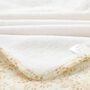 Neutral Floral Organic Cotton Muslin Hooded Baby Towel, thumbnail 5 of 5