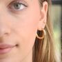 Waterproof Classic Wide Hoop Earrings Gold, thumbnail 1 of 9
