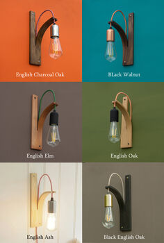 Customisable Wooden Wall Mounted Light, 6 of 12