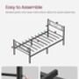 Metal Single Bed Frame For Small Spaces Easy Assembly, thumbnail 6 of 9