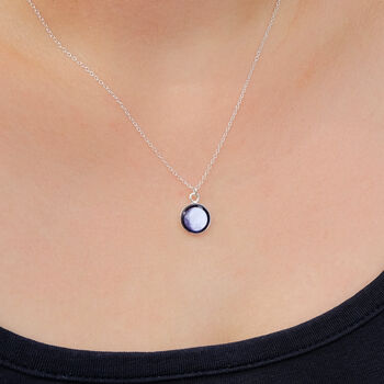 Tiny Personalised Sterling Silver Moon Phase Necklace, 4 of 11