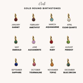 Gold Initial And Birthstone Paperclip Chain Bracelet, 5 of 7