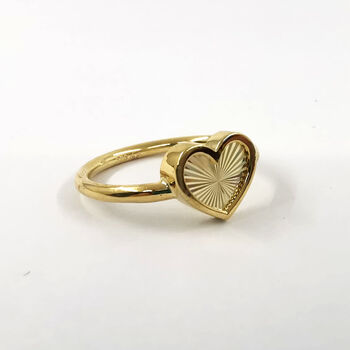 9ct Gold Rainbow Heart Ring, 4 of 8