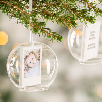 Personalised Baby Photo Glass Dome Bauble, 3 of 6