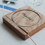 Personalised Chunky Solid Oak Desk Tidy Coaster, thumbnail 3 of 7