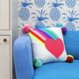 Embroidered Rainbow Cushion, thumbnail 1 of 2