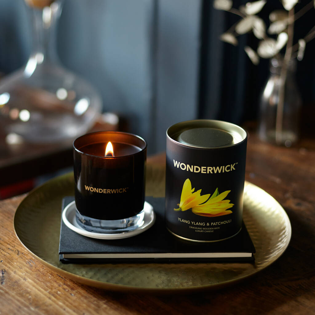 Wonderwick™ Noir Crackling Wooden Wick Scented Candle By The Country