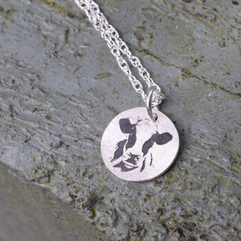 Tiny Friesian Cow Necklace, 2 of 5