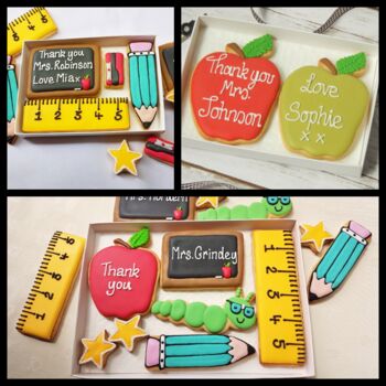 Personalised 'Bookworm' End Of Term Letterbox Cookies, 2 of 3