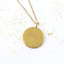 Organic Personalised Disc Necklace With White Sapphire, thumbnail 6 of 8