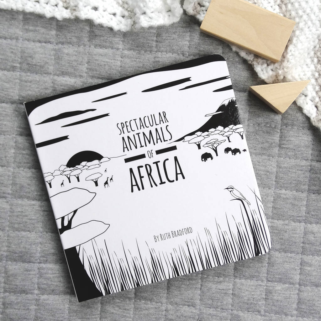 black and white baby board book africa by the little black ...