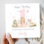Princess 1st Birthday Card, Pink Birthday Card For Daughter, Granddaughter, Any Relationship, thumbnail 1 of 4