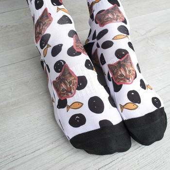Personalised Cat Pet Photo Socks, 4 of 4