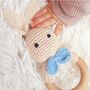 Crochet Bunny Teething Rattle, thumbnail 2 of 6