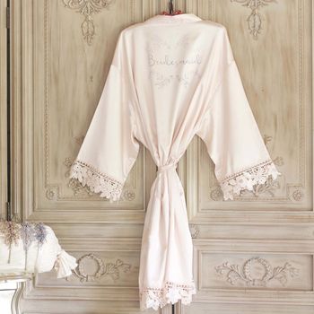 Satin And Lace Personalised Kimonos, 7 of 9