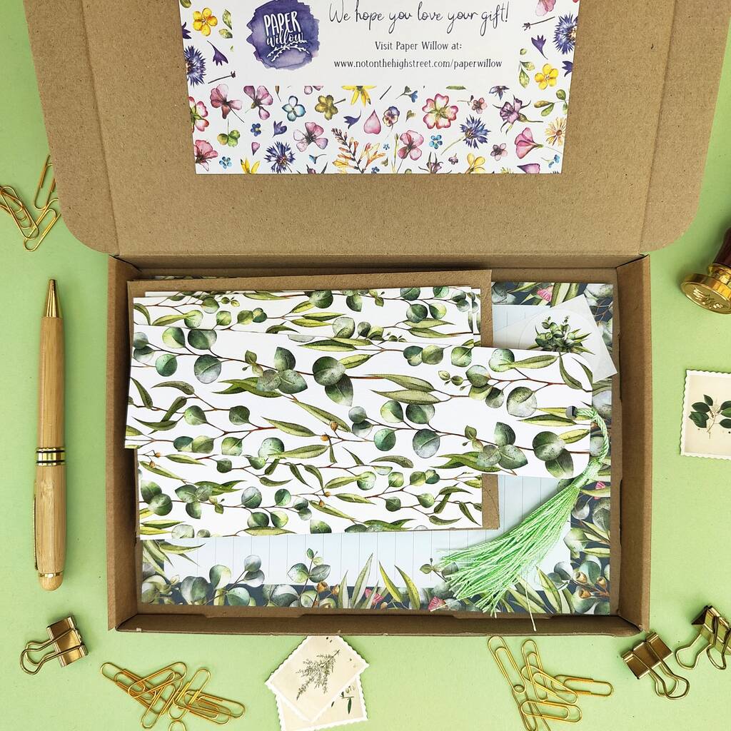 Eucalyptus Greenery Stationery Gift Set By Paper Willow