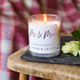 Mr And Mrs Personalised Wedding Candle, thumbnail 2 of 4