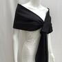 Black Duchess Satin Wrap For Special Occasions, thumbnail 2 of 7